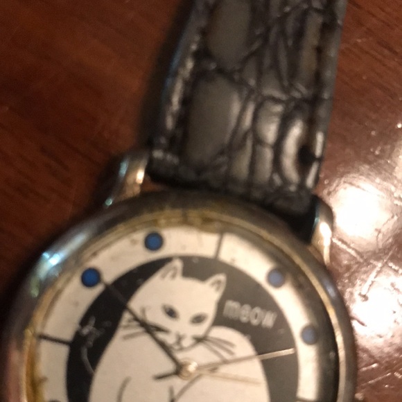 Meow Cat Watch Face - genuine buffalo watch band - Picture 6 of 14